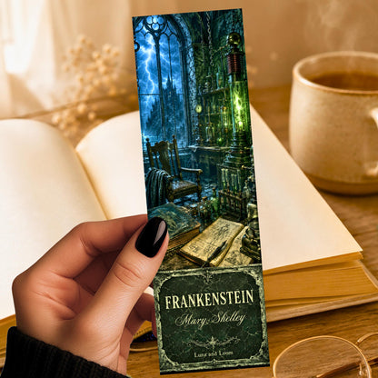 Frankenstein Bookmark | Mary Shelley Book Cover Page Marker | Classic Literature Gift