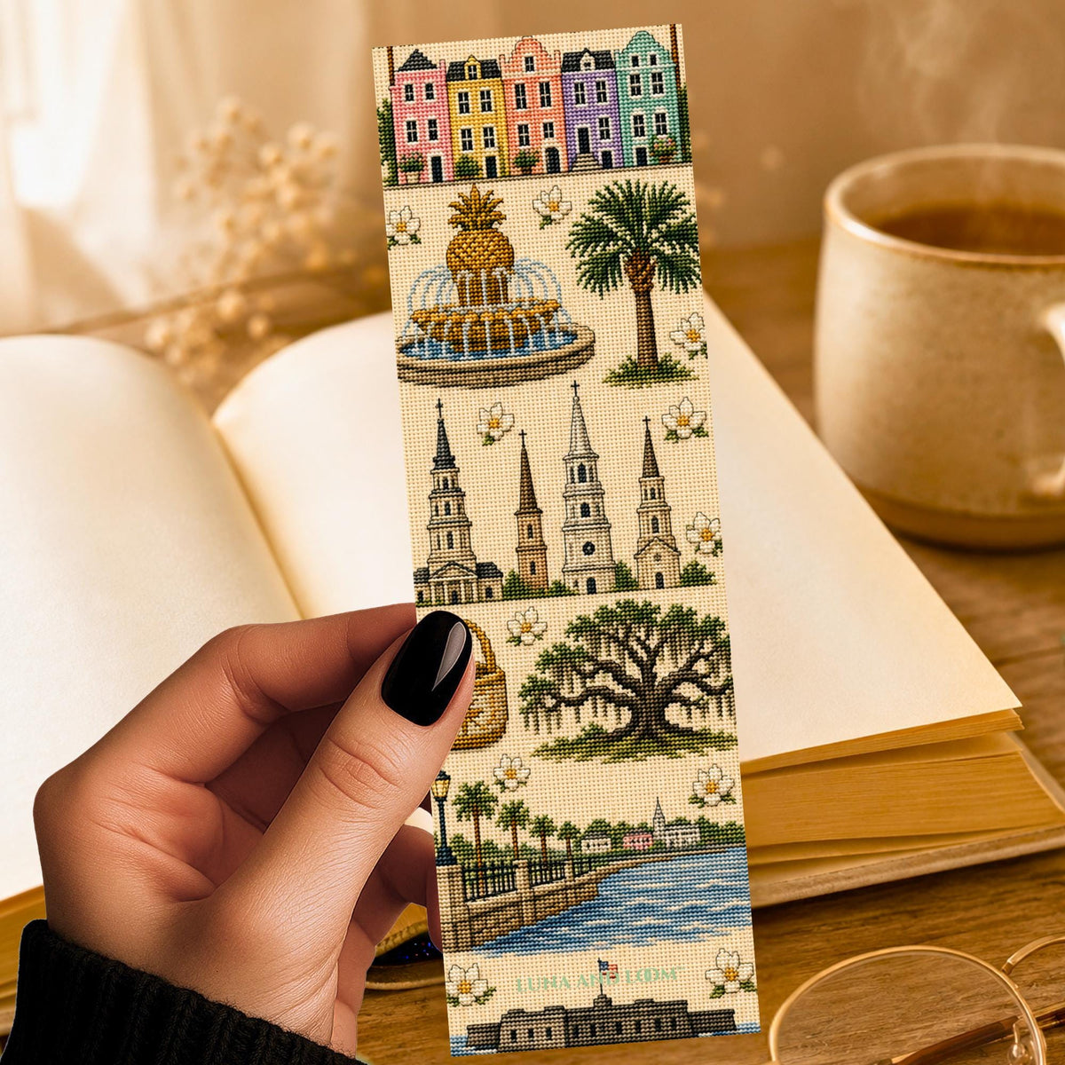 Charleston, SC Bookmark | South Carolina | Crosstitch Matte Print