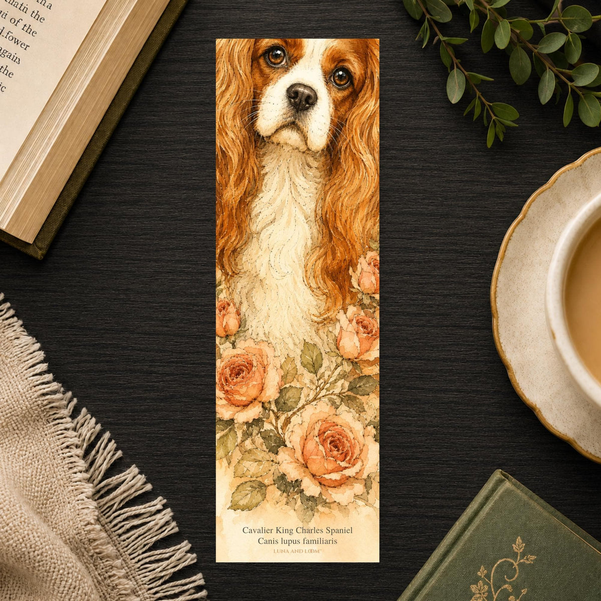 Cavalier King Charles Spaniel Bookmark | Dog Breed Portrait | Cavalier Owner