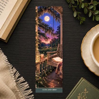 Southern Nights Bookmark | South | Sweet Tea | Lightening Bugs | Book | Porch Swing