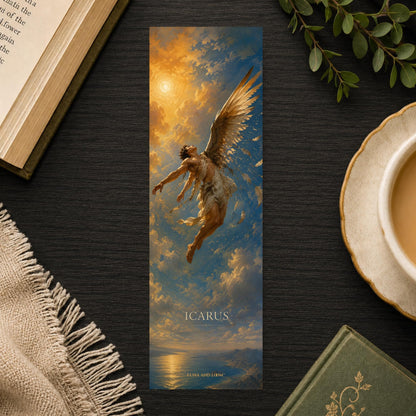 Icarus Bookmark | Greek Mythology Gift | Falling Wings Page Marker | Mythology Lover Gift