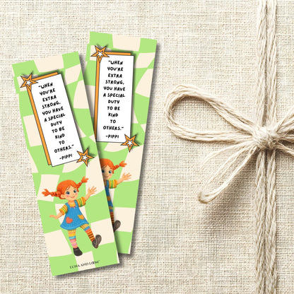 Pippi Longstocking Inspired Bookmark | Young Adult | Bookish Gift | Children's Books