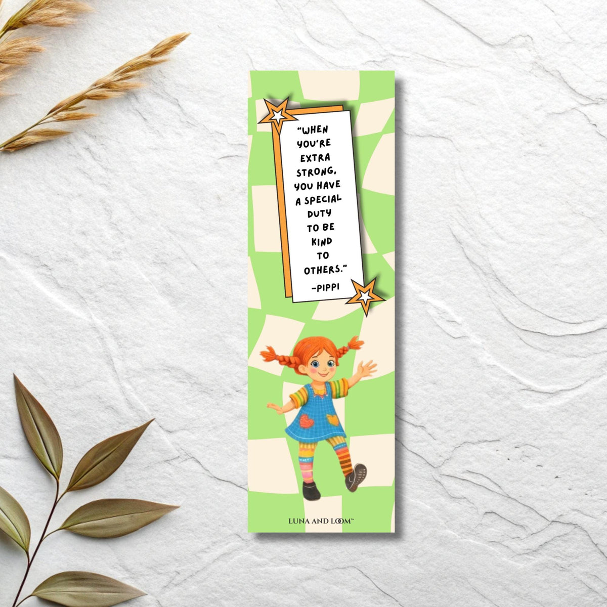 Pippi Longstocking Inspired Bookmark | Young Adult | Bookish Gift | Children's Books