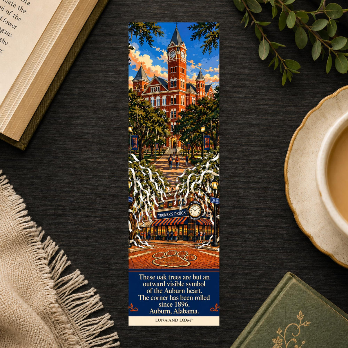 College Town Bookmark | Auburn, Alabama | Iron Bowl | University | Tiger
