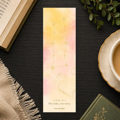 Gemini Constellation Bookmark | Zodiac Star Sign | Celestial Gift | Astrology Birthday Present