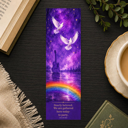 Purple Rain Bookmark | Dearly Beloved | LGBTQIA | Music Lover | Doves | Rainbow | Prince