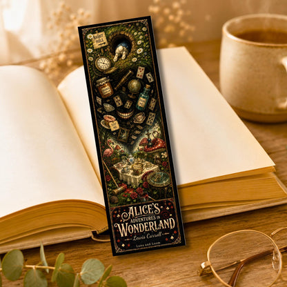 Alice in Wonderland Bookmark | Whimsical Literary | Reader Gift | Classic Literature | Book Lover |