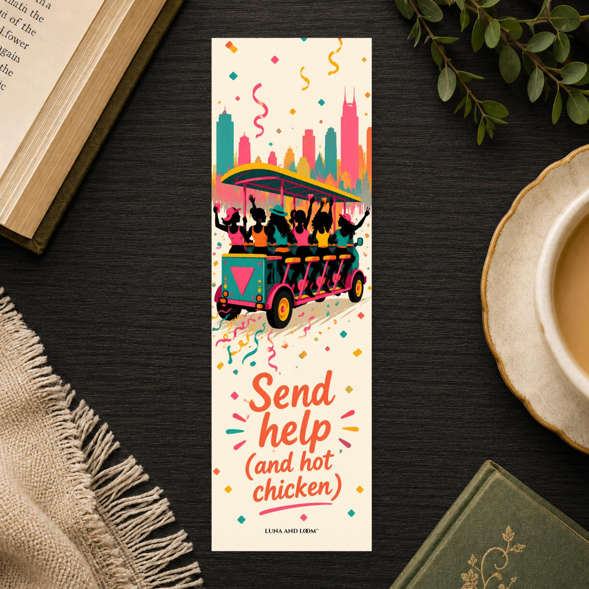 Pedal Tavern Bookmark | Nashville Party Bike Gift | Funny Bach Quote Page Marker | Music City Book Lover Gift | Bachelorette