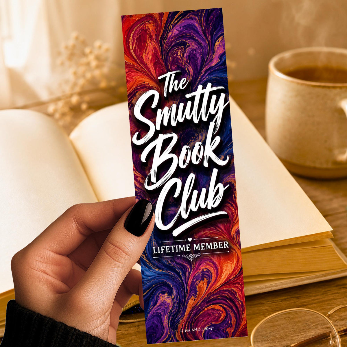The Smutty Book Club Lifetime Member Bookmark | Funny Spicy Romance Trope Gift | Book Club Page Marker