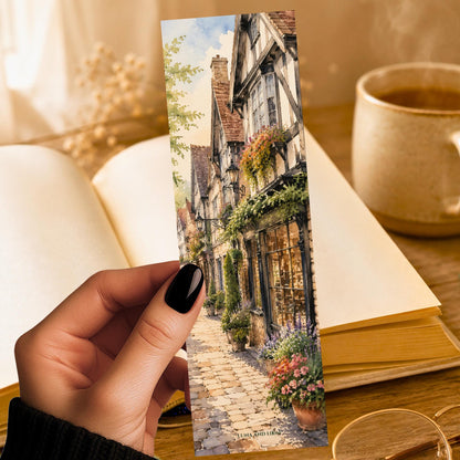Biltmore Village Bookmark | Asheville Area Gift | Tudor Shopfront Page Marker | Village Charm Book Lover Gift