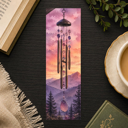 Wind Chime Bookmark | Boho Asheville Gift | Mountain Dusk Page Marker | Free Spirit Gift