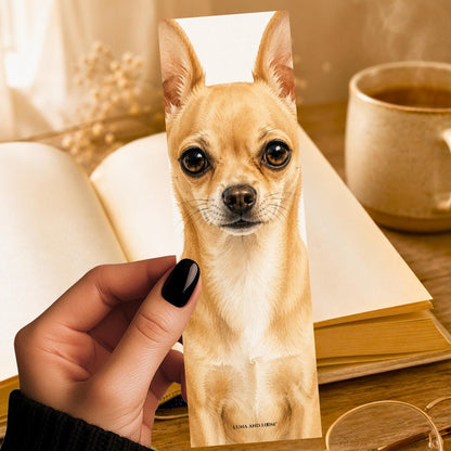 Chihuahua Bookmark | Realistic Dog Portrait | Watercolor Pet Picture