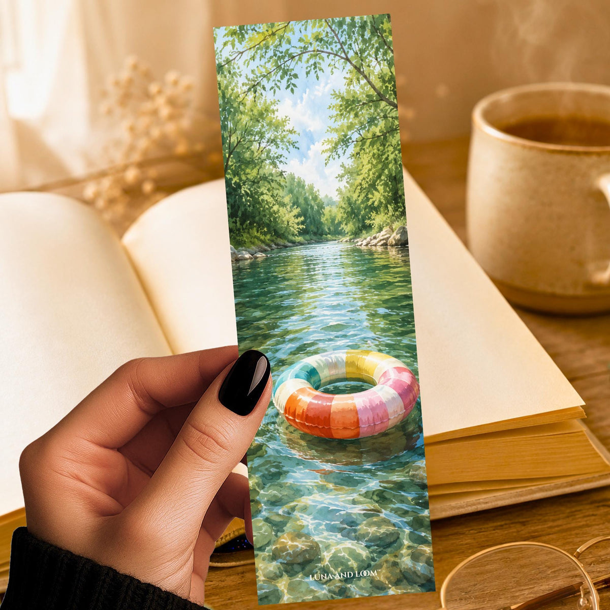 French Broad River Bookmark | Asheville Summer Gift | Tubing River Page Marker | Outdoor Lover Book Gift