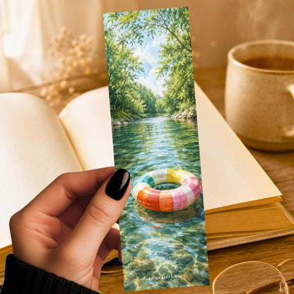 French Broad River Bookmark | Asheville Summer Gift | Tubing River Page Marker | Outdoor Lover Book Gift