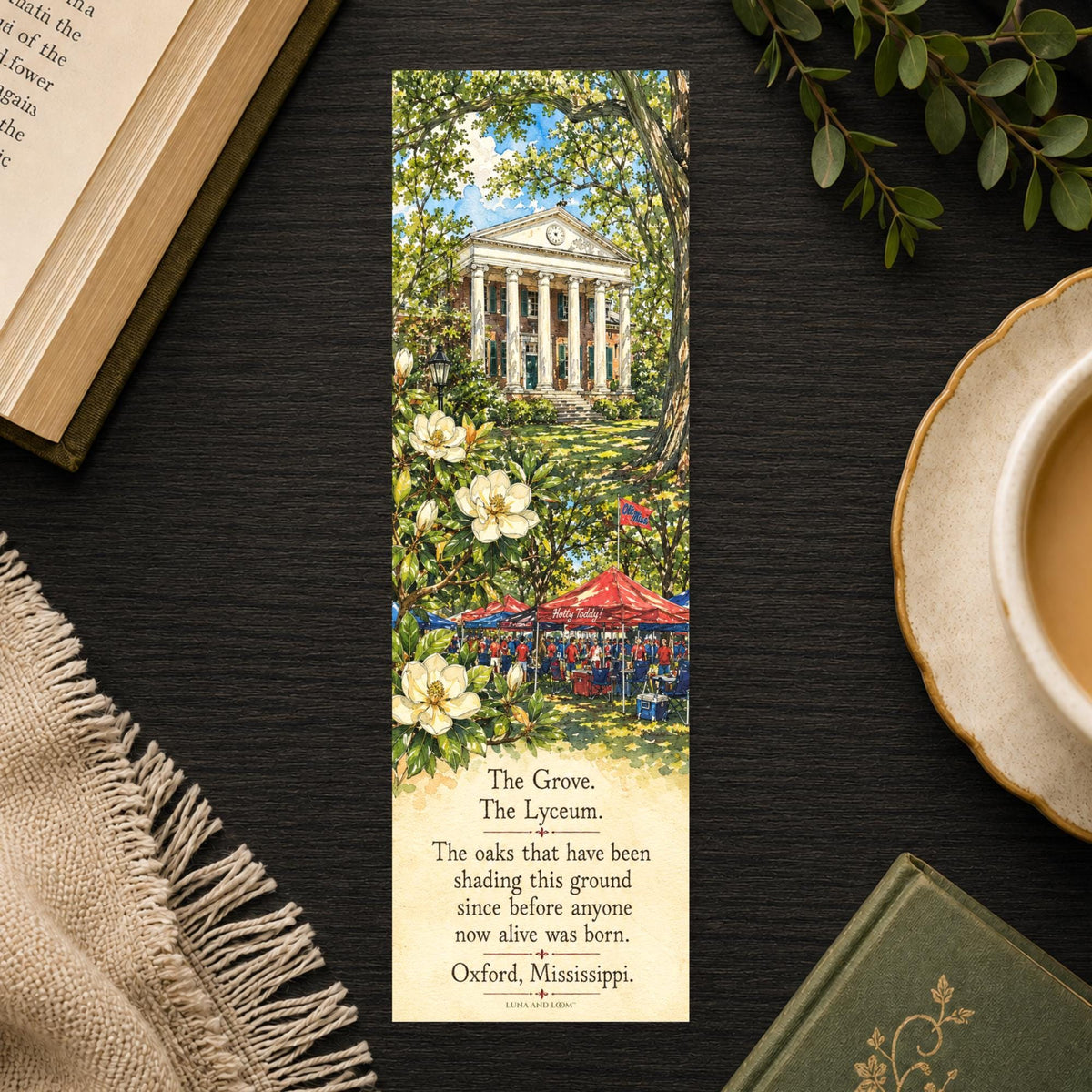 College Town Bookmark | Oxford, Mississippi | University | Parents, Grads, Students, Alumni