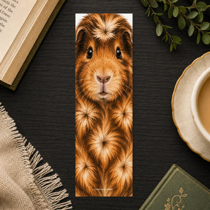 Guinea Pig Bookmark | Realistic Small Pet Portrait | Watercolor