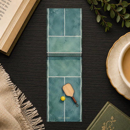 Pickleball Court Bookmark | Paddle Sport Gift | Court Diagram Page Marker | Pickleball Player Book Lover Gift