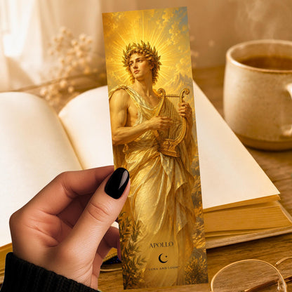 Apollo Bookmark | Greek Mythology Gift | Golden Lyre Page Marker | Mythology Lover Gift