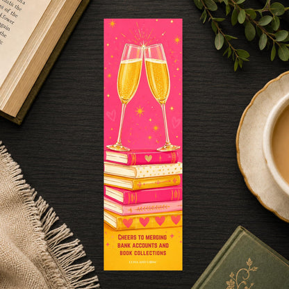 Funny Wedding Bookmark | Bold Colorful Gift | Card Alternative