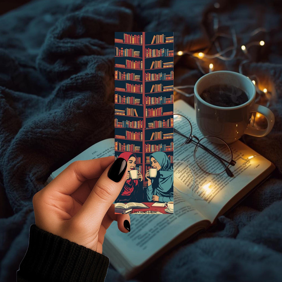 Friends and Books Bookmark | Coffee Drinks | Bookish Gift
