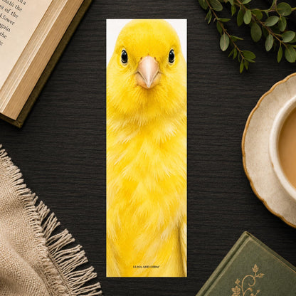 Canary Bookmark | Realistic Bird Portrait | Watercolor Pet