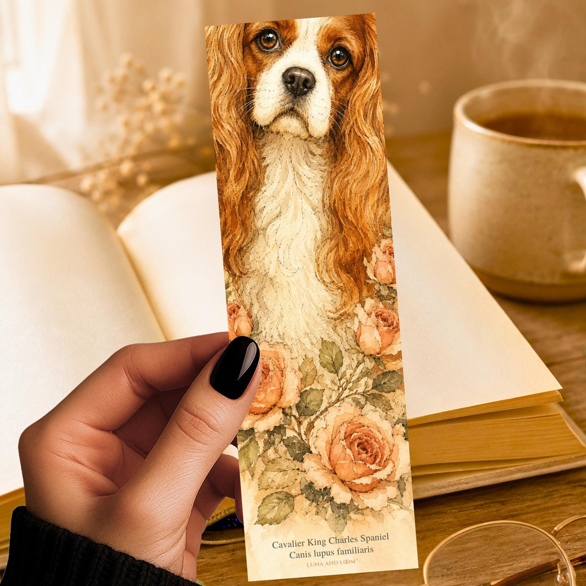 Cavalier King Charles Spaniel Bookmark | Dog Breed Portrait | Cavalier Owner