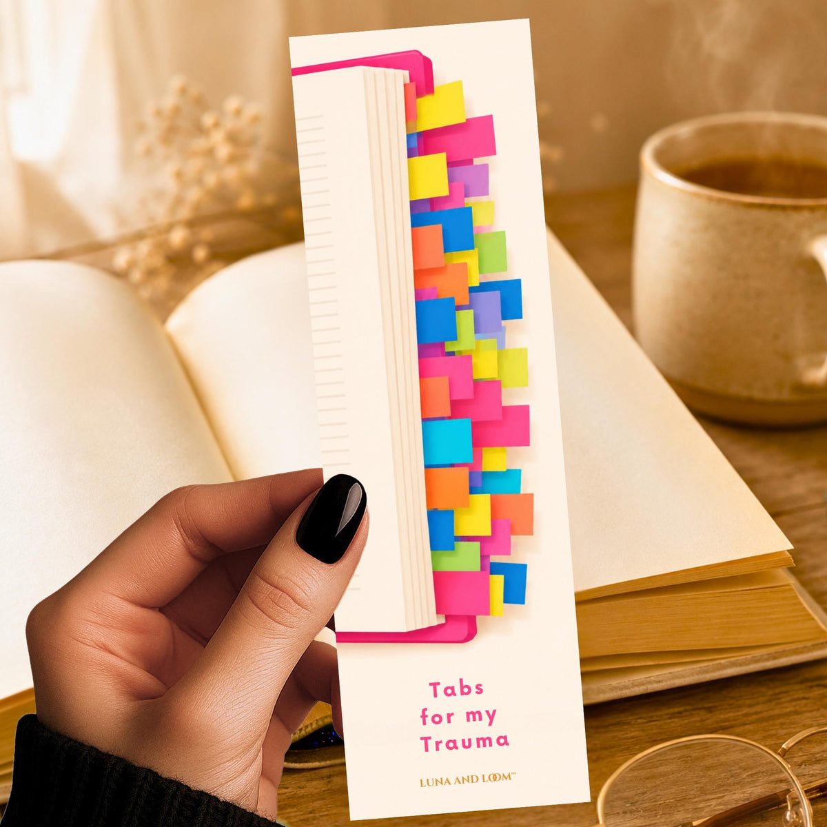 Tabs For My Trauma Bookmark | Funny Annotator | Bookish Humor Gift | BookTok Present