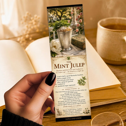 Mint Julep Bookmark | Southern Cocktail | Kentucky Derby Aesthetic | Southern Reader Gift | Literary | Bourbon |