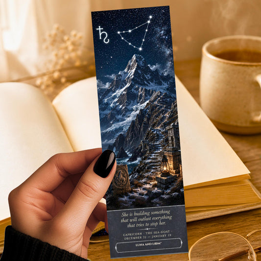 Capricorn Bookmark | Birthday Gift | Sea-Goat Zodiac | Astrology Book Lover | Earth Sign