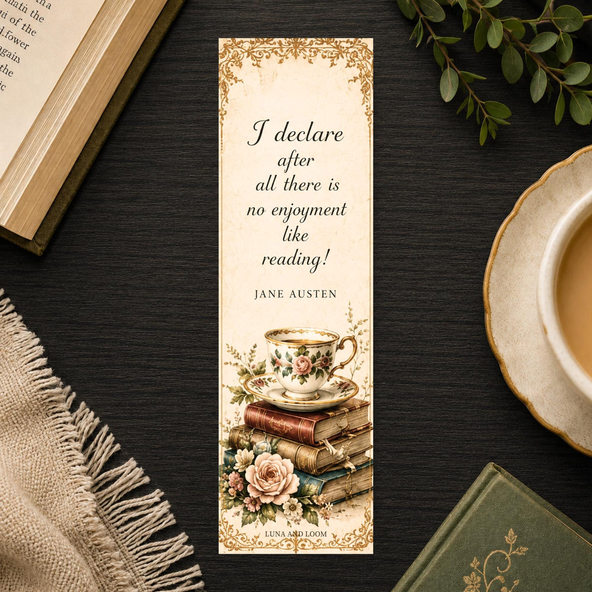 Jane Austen Bookmark | Regency Era Literary Gift | Classic Literature Reader | Pride and Prejudice Inspired