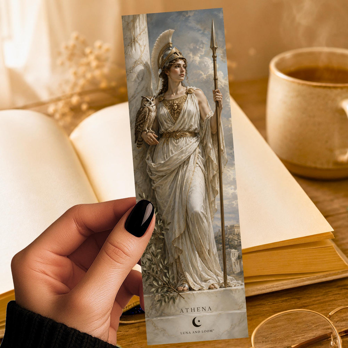 Athena Bookmark | Greek Mythology Gift | Owl Page Marker | Mythology Lover Gift