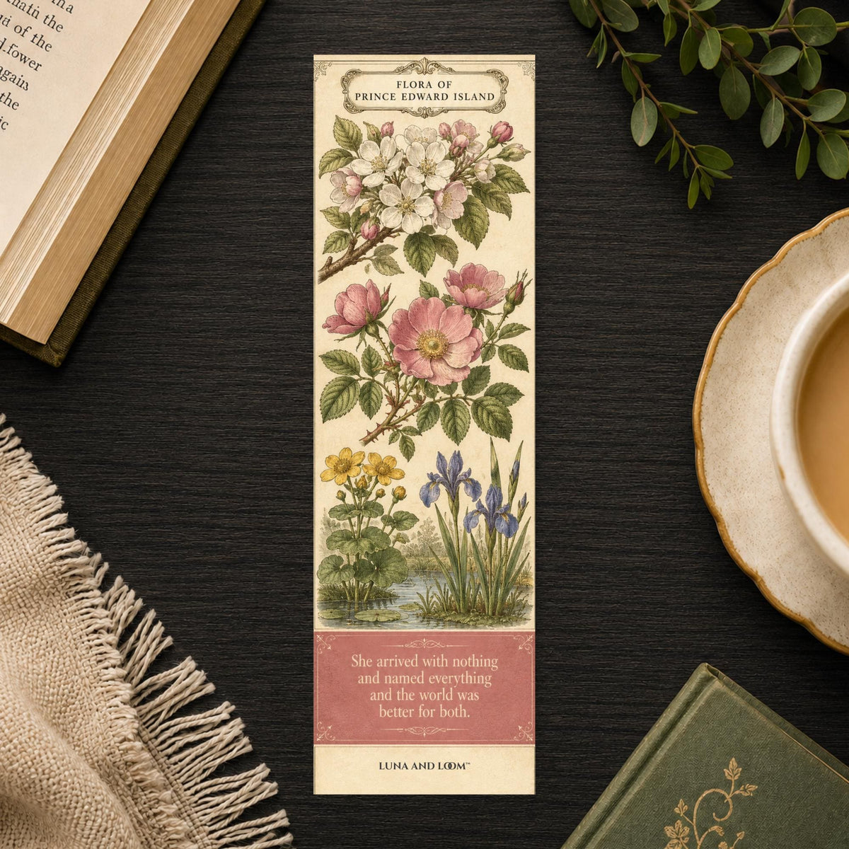 Anne of Green Gables Bookmark | Prince Edward Island Flora and Flowers | Gilbert Blythe | Classics