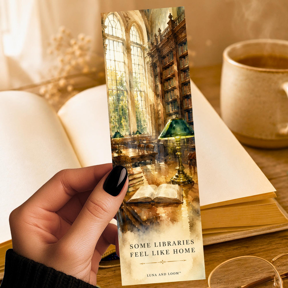 Library Reading Room Bookmark | Literary Boston Gift | Grand Library Page Marker | Book Lover Gift