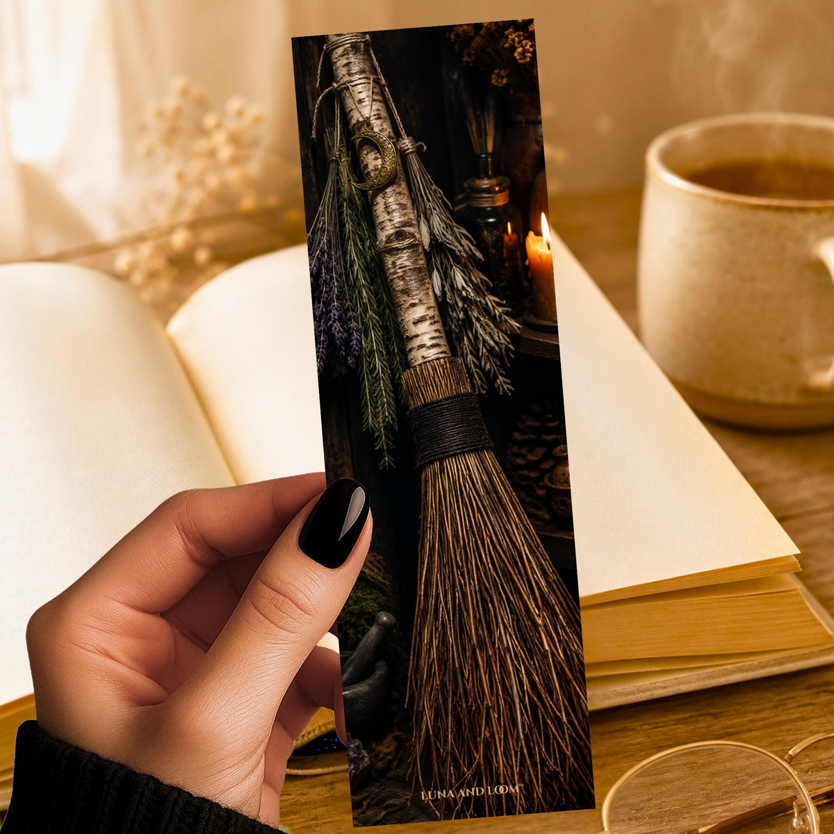 Witch Broomstick Bookmark | Witchy Aesthetic | Dark Academia | Halloween Lover | Samhain
