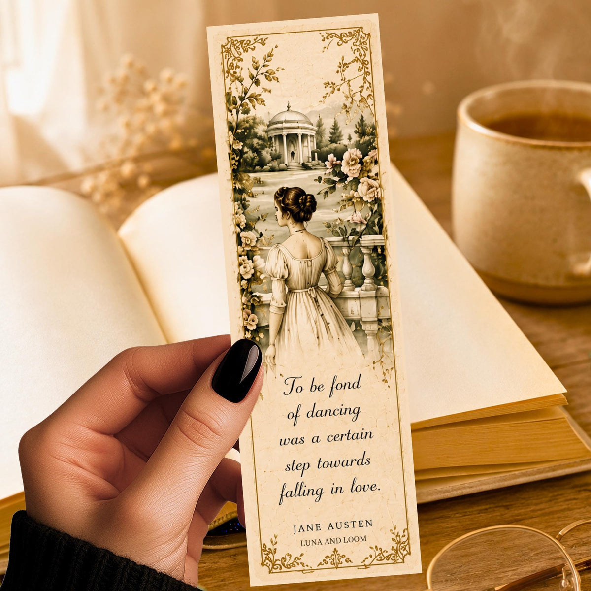 Jane Austen Inspired Bookmark | Regency Era Literary Gift | Pride and Prejudice | Classic Literature Reader |