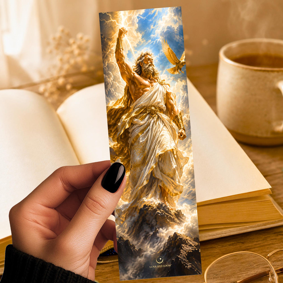 Zeus Bookmark | Greek Mythology Gift | Thunderbolt Page Marker | Mythology Lover Gift