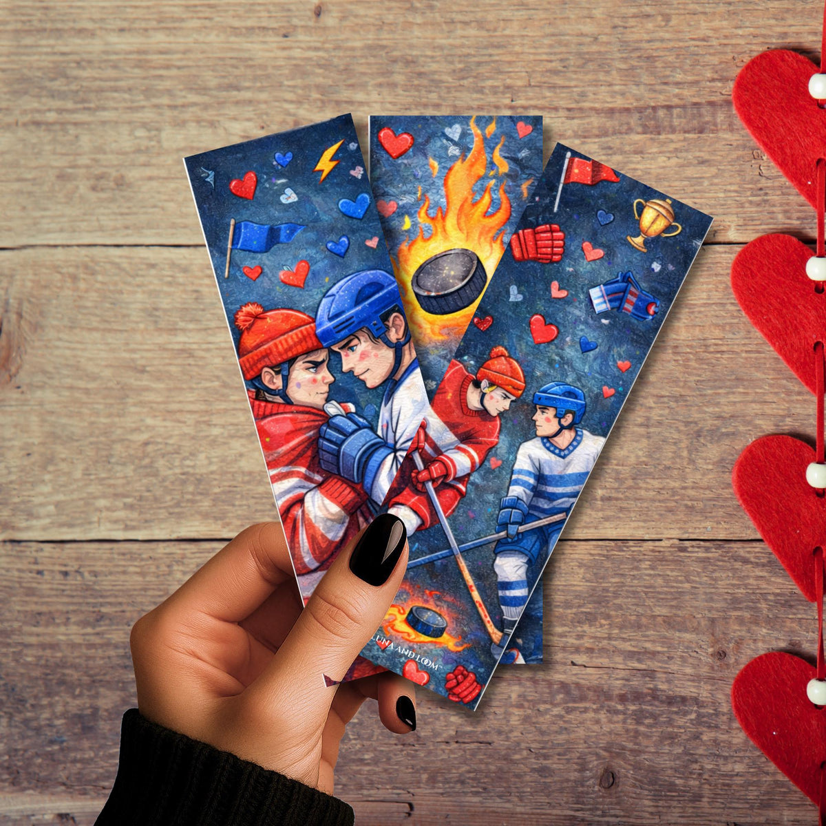 Rivalry Inspired Bookmark | Enemy to Lovers | LGBTQ | Hockey | Gay