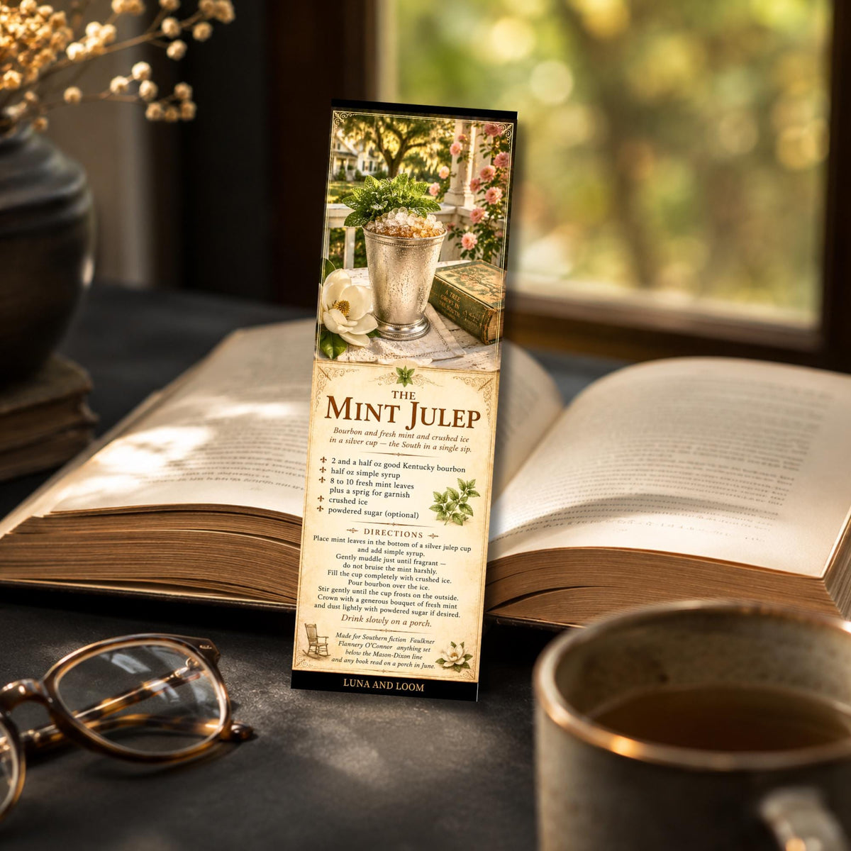 Mint Julep Bookmark | Southern Cocktail | Kentucky Derby Aesthetic | Southern Reader Gift | Literary | Bourbon |