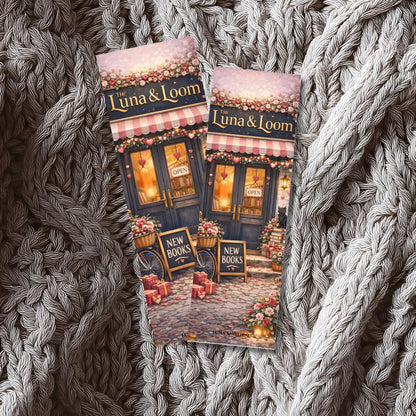 Bookshop Storefront Bookmark | The Luna and Loom | Valentine's Day