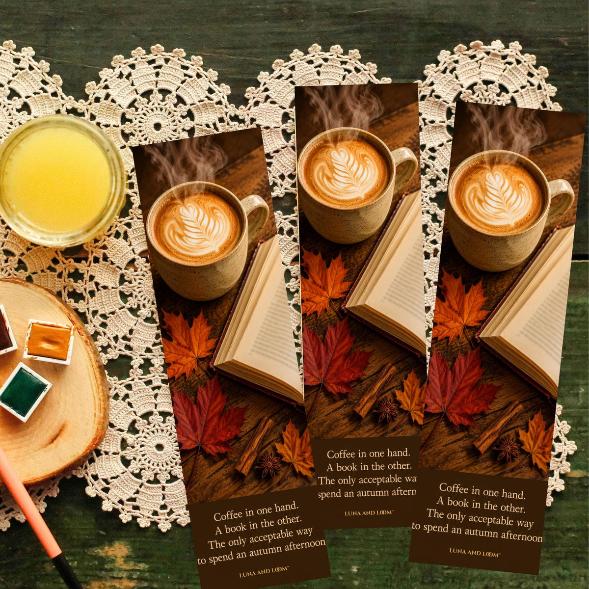 Autumn Afternoon Bookmark | Book | Coffee | Tea | Cozy | Fall