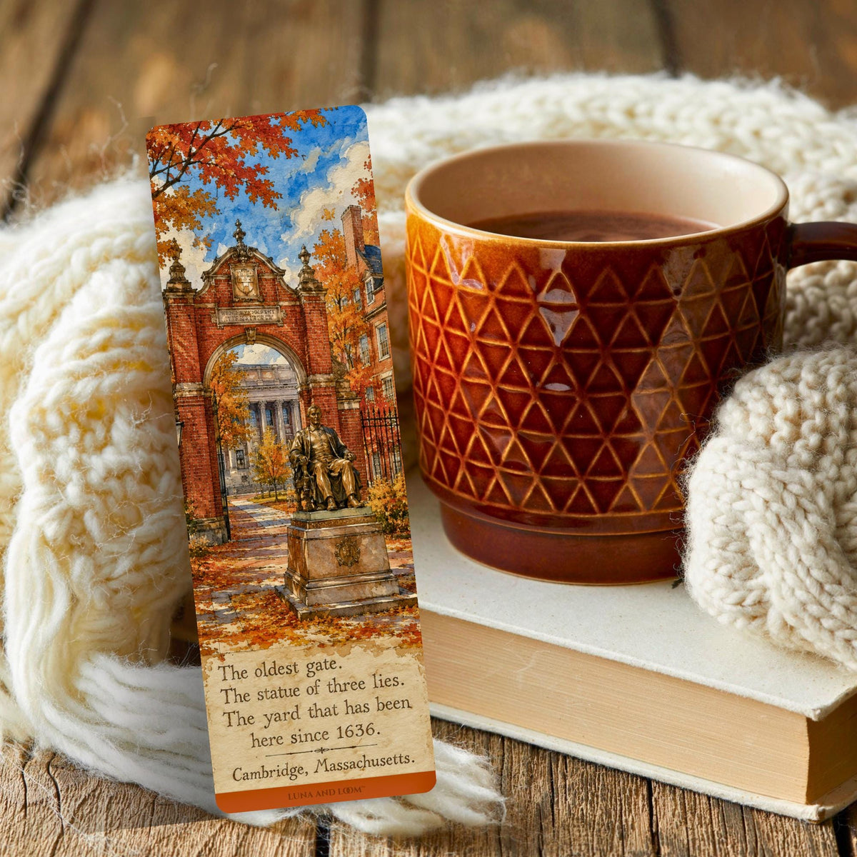 College Town Bookmark | Cambridge, Massachusetts | Campus Gift | Ivy League |