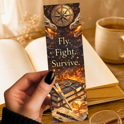 Fourth Wing Inspired Bookmark | Dragons | Fantasy | Romantasy