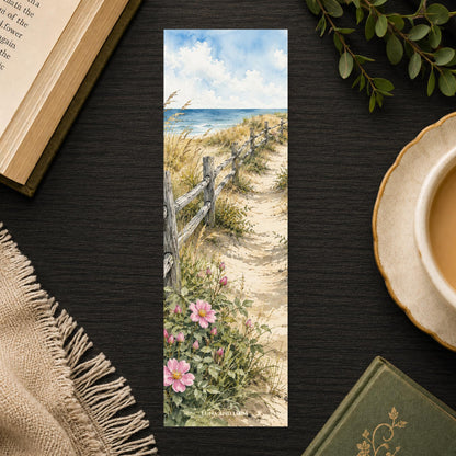 Cape Cod Bookmark | Beach Dunes Summer Gift | Seagrass Coastal Page Marker | New England Beach Book Lover Gift