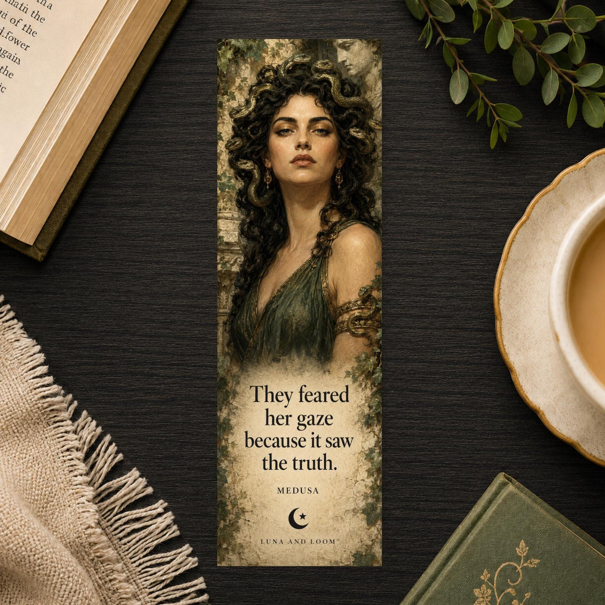 Medusa Bookmark | Greek Mythology Gift | Serpent Hair Page Marker | Mythology Lover Gift
