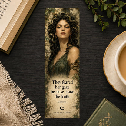 Medusa Bookmark | Greek Mythology Gift | Serpent Hair Page Marker | Mythology Lover Gift