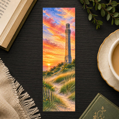 Provincetown Bookmark | Pilgrim Monument Gift | Cape Cod Sunset Page Marker | P-Town Book Lover Gift