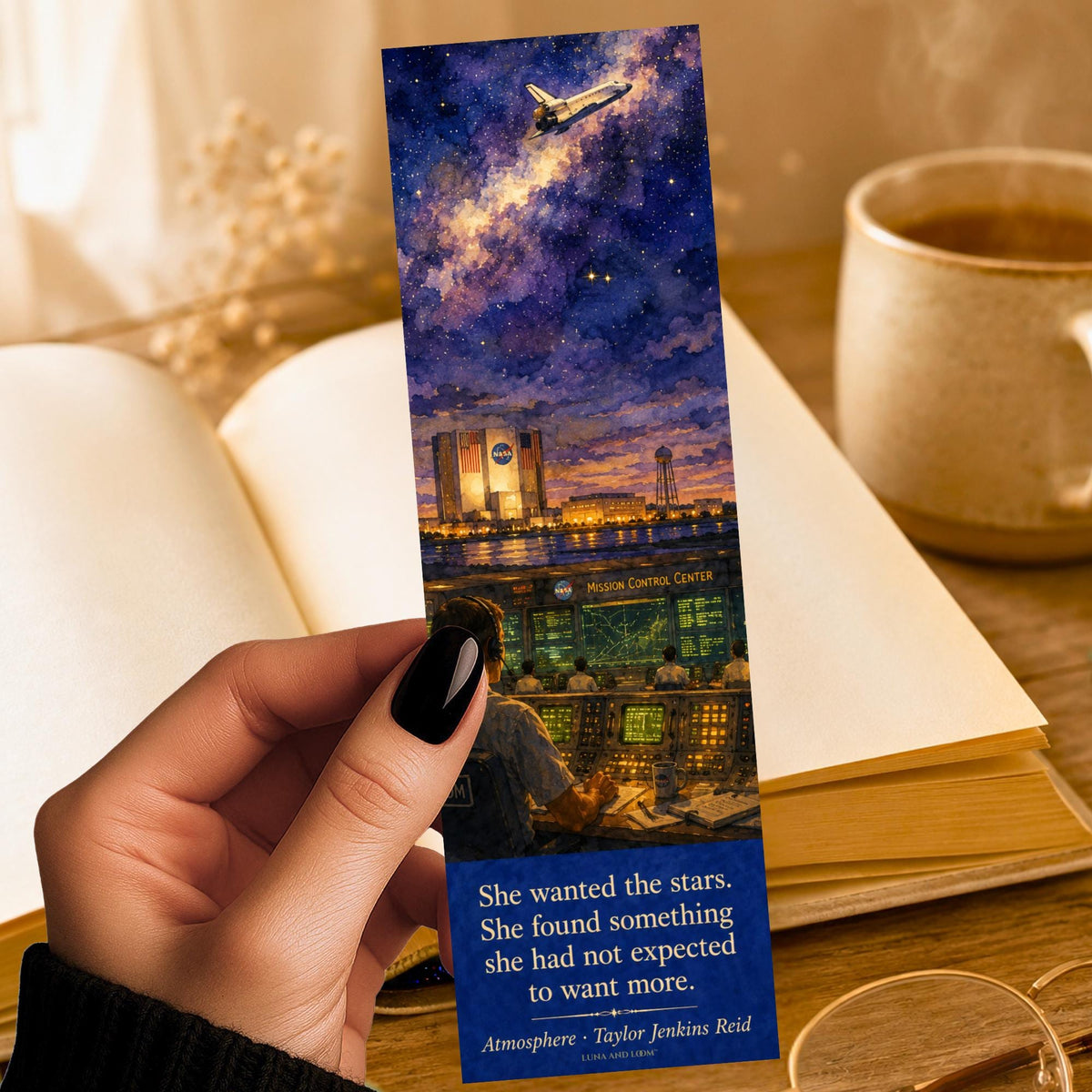 Space Inspired Bookmark | Taylor Jenkins Reid Book | TJR | Booktok | NASA Romance | 2026 Bestseller | LGBTQIA