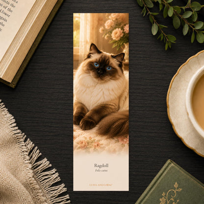 Ragdoll Cat Bookmark | Cat Breed Portrait | Crazy Cat Lady