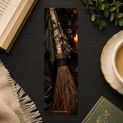 Witch Broomstick Bookmark | Witchy Aesthetic | Dark Academia | Halloween Lover | Samhain