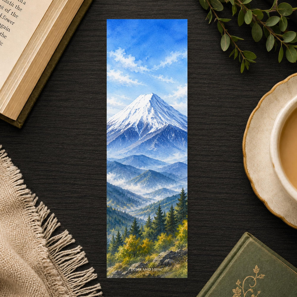 Mount Rainier Bookmark | Washington Gift | Snow Peak Page Marker | Pacific NW Book Lover Gift